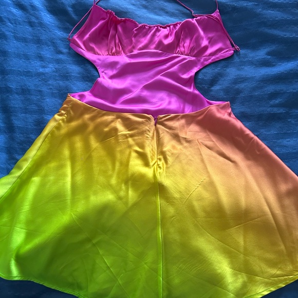 Retrofete Pink and Orange Gradient Mini Dress - Picture 12 of 16